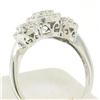 Image 5 : 14k White Gold F VS2 1.25 ctw Triple Cluster Round Brilliant Diamond Band Ring