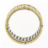 Image 8 : Vintage 18k Gold 3.6 ctw Pave Round Diamond Wide Eternity Band Twisted Wire Edge