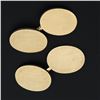 Image 2 : Tiffany & Co. Vintage 14k Yellow Gold Brushed Engraveable Dual Oval Cuff Links