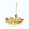 Image 5 : Vintage Textured 14k Yellow Gold 4.8mm Round 8 Cultured Pearl Wreath Brooch Pin