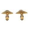 Image 2 : Chanel Gold CC Pearl Braided Disc Earrings