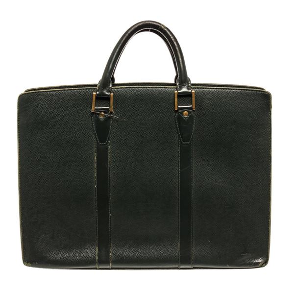 Louis Vuitton Green Taiga Leather Porte Documents Business Bag