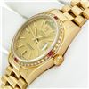 Image 4 : Rolex Mens 18K Yellow Gold Day Date President Champagne Index & Diamond Ruby Wat