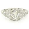 Image 1 : Antique Art Deco Platinum 1.33 ctw GIA Certified Round Diamond Bows Engagent Rin