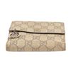 Image 4 : Gucci Beige Canvas Leather GG Suprme Compact Tab Wallet