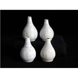 MINI UNDERGLAZED BLUE & WHITE BOTTLES, FLORAL