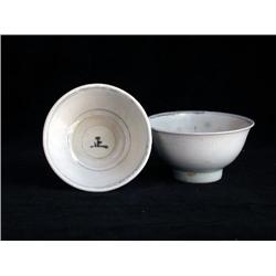 LG UNDERGLAZED BLUE & WHITE BOWLS, FLORAL & CHINES