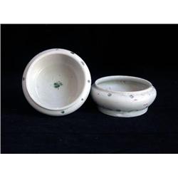 MED ENAMEL SHALLOW BOWLS, FLORAL