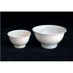 LG & SM WHITE MONOCHROME CUPS, EGGSHELL