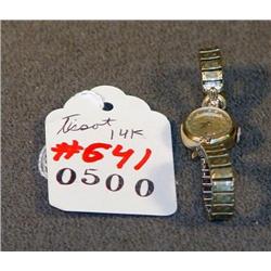 14K WHITE GOLD TISSOT LADY'S WRIST WATCH