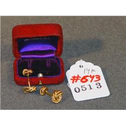 PR 14K GOLD CUFF LINKS