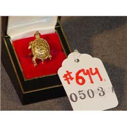GOLD TURTLE RING