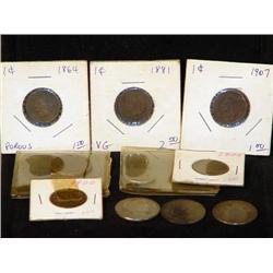 TRAY LOT INDIAN HEAD PENNIES & BARBER QUARTERS