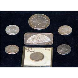 TRAY LOT W/ 1986 LIBERTY COIN, MOTHER'S DAY 1975 S