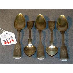 E. MORGAN POUGHKEEPSIE COIN SILVER SPOONS