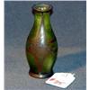 Image 1 : COPPER OVERLAY IRRIDESCENT 4.5" ART GLASS VASE