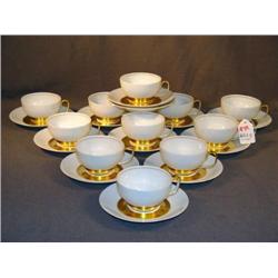 SET 11 SERALENE LIMOGES CUPS & SAUCERS