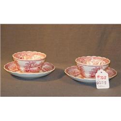 ADAM'S ROMANTIC STAFFORDSHIRE HANDLESS CUPS &