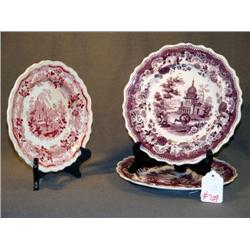 ROMANTIC STAFFORDSHIRE PLATES INCL ASIA -- 3X THE