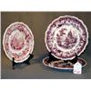Image 1 : ROMANTIC STAFFORDSHIRE PLATES INCL ASIA -- 3X THE