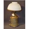 Image 1 : FANCY BRASS VICTORIAN LAMP, ELECTRIFIED