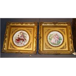 FRAMED PORCELAIN RELIEF PLACQUES