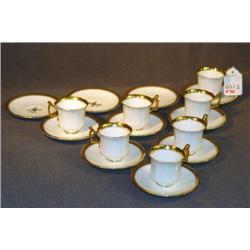 SET 7 CAULDON DEMITASSE CUPS & SAUCERS