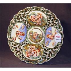 CAPO-DI-MONTE OPEN WORK SCENIC 14" PLATE