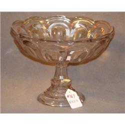 FLINT GLASS LOOP PATTERN 8" COMPOTE