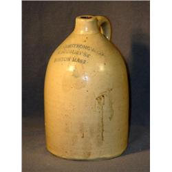 M.F. ARMSTRONG BOSTON STONEWARE JUG
