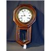 Image 1 : DROP CENTER WALNUT WALL CLOCK
