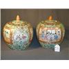 Image 1 : FAMILLE VERTE STYLE COVERED ROSE JARS -- 2X THE MO
