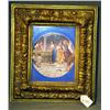 Image 1 : FRAMED PORCELAIN TILE VILLAGE WELL SCENE