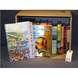 BOX LOT BOOKS ON CUSTER, INDIANS AND JOHN ADAMS