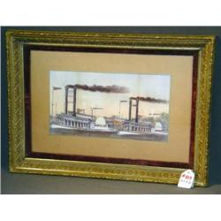 FRAMED STEAMBOAT RACE PRINT