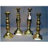 Image 1 : LOT 4 BRASS CANDLESTICKS