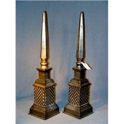PAIR OF 24.5" HIGH MANTLE GARNITURES
