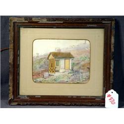 WATERCOLOR SM BUILDING ON HILLSIDE