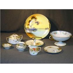 LOT HAND PAINTED NIPPON AND NORITAKE CHINA