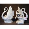 Image 1 : PORCELAIN SWAN TV LAMPS -- 2X THE MONEY