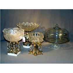 LOT 4 FANCY COMPOTES, INCL CHERUB BASE & CAKE