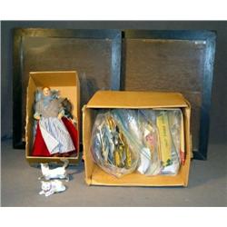 BX LOT STAMPS, FRAMES, FIGURINES & DOLL