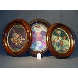LOT 3 OVAL BLACK WALNUT FRAMES