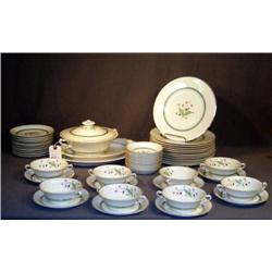 SET 56 PCS SYRACUSE OLD IVORY CHINA, CORAL BELL