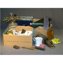 BX LOT W/ SHAVING ITEMS, DRAFTING ITEMS, ETC