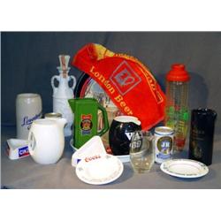 BX LOT BEER & WHISKEY ADVERTISING ITEMS INCL