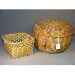 LG COVERED BASKET W/ SEWING BASKET
