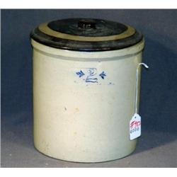 2 GAL STONEWARE CROCK W/ LID