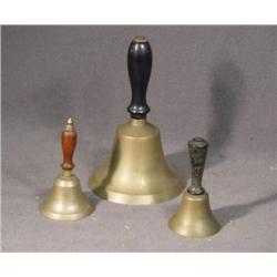 LOT 3 BRASS SCHOOL BELLS