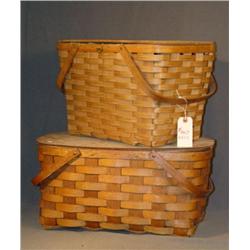 LOT OF 2 PICNIC BASKETS